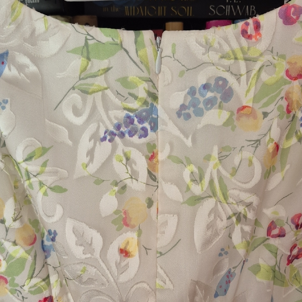 Kay Unger Floral Mini Dress with Scarf - Picture 6 of 10